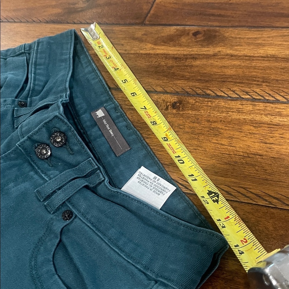 Levi's Mid Rise Skinny Jeans Size 6M Rare Dark Teal Green black silver tab - Picture 8 of 12